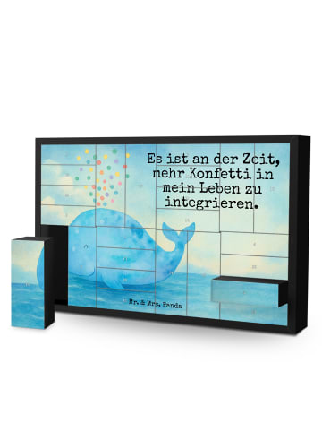 Mr. & Mrs. Panda Adventskalender Wal Konfetti Design mit Spruch in Weiß