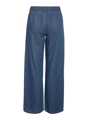 Noisy may Wide Leg Jeans in Medium Blue Denim