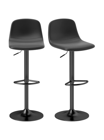 HOMCOM Barhocker-44L x 40,5B x 84-104H cm-Schwarz