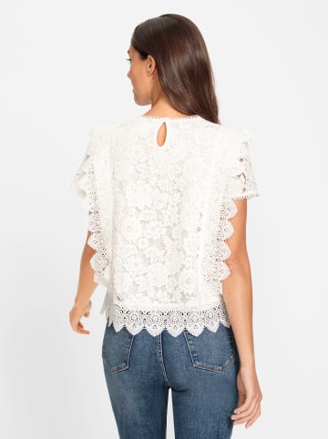Heine Spitzen-Bluse in ecru