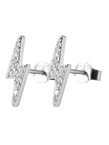 Adeliás Damen Ohrringe – Ohrstecker aus 925 Silber mit Zirkonia in silber