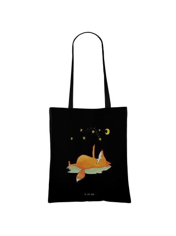 Mr. & Mrs. Panda Tote Bag Fuchs Sterne ohne Spruch in Schwarz