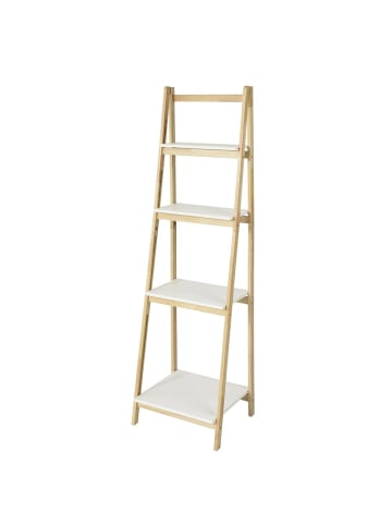 SoBuy Leiterregal in Naturholz - (W) 34 x (H) 140 x (L) 42 cm