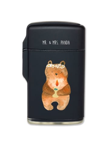 Mr. & Mrs. Panda Feuerzeug Bär Kommunion ohne Spruch in Schwarz