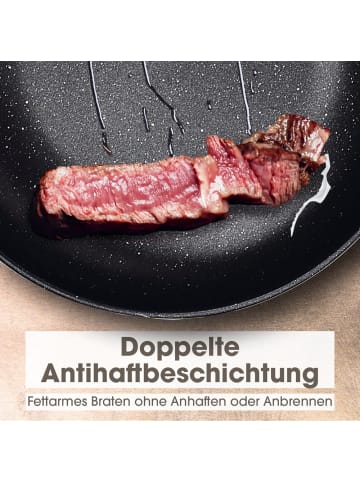 MAXXMEE BRATmaxx Karbonstahl-Pfanne Ø 20 cm - mit 2-fach-Antihaft - für alle Herdarten