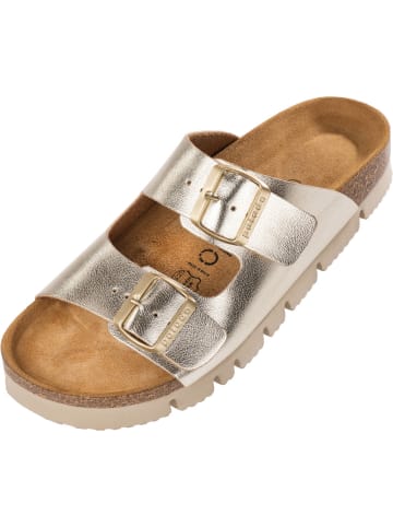 palado Plateau-Pantoletten in Metallic Silber Gold