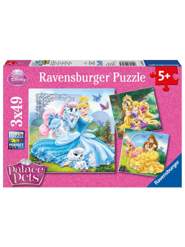 Ravensburger Disney Palace Pets: Belle, Cinderella und Rapunzel. Puzzle 3 x 49 Teile