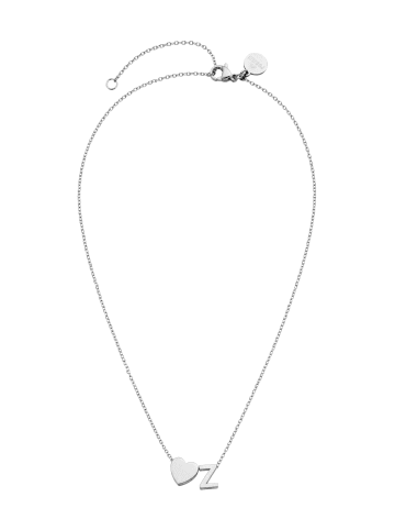 PURELEI Kette Letter Heart Z Silber