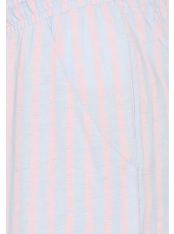 Vivance Active Pyjamahose in blau-rosa gestreift