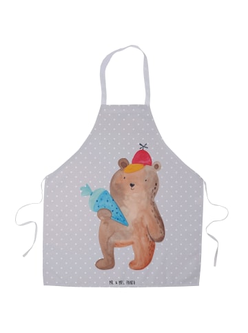 Mr. & Mrs. Panda Schürze Bär Schultüte ohne Spruch in Grau Pastell