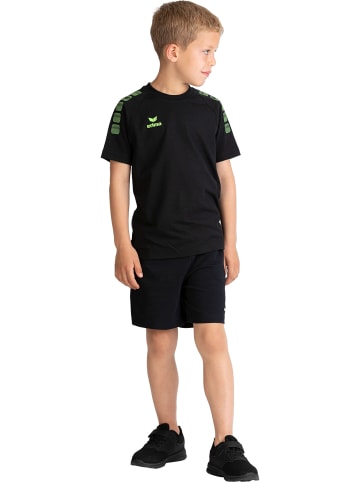 erima Essential 5-C T-Shirt in schwarz/green gecko