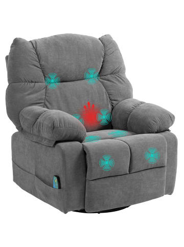 HOMCOM Massagesessel in Dunkelgrau 98L x 90B x 98H cm