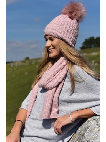 styleBREAKER Strick Bommelmütze in Curry