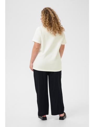 KAFFE curve T-Shirt kurzarm KCannita Loose fit in Chalk