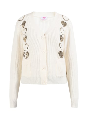 myMo Damen Strickjacke in Wollweiss
