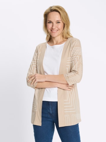 Sieh an! Shirtjacke in beige-ecru-bedruckt