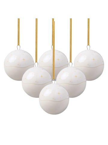 like. by Villeroy & Boch 6er Set Ornamente Kugel Winter Glow in beige