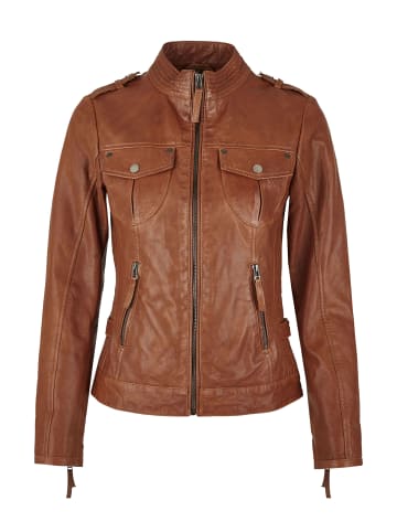 7eleven Lederjacke SEELENA in Cognac