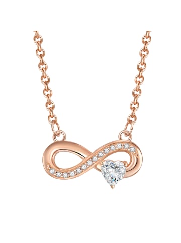 Rafaela Donata Halskette Infinity/Herz Sterling Silber Zirkonia in roségold