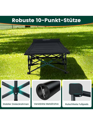COSTWAY Feldbett klappbar Campingbett in Schwarz