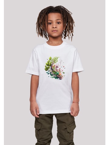 F4NT4STIC T-Shirt Baum mit Blumen Tee Unisex in weiß