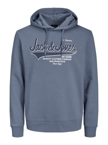 Jack & Jones Warmer Logo Print Hoodie Sweater Pullover JJELOGO in Hellblau