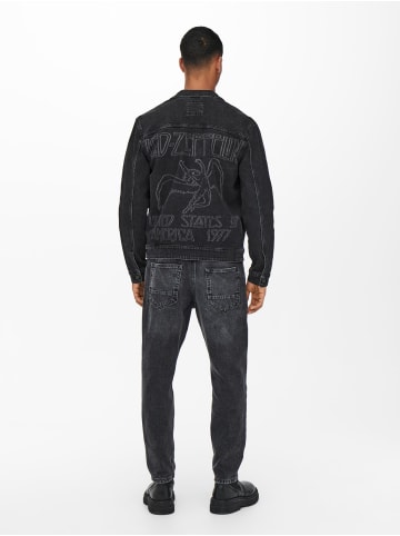 Only&Sons Jeansjacke LED ZEPPELIN Denim Shacket ONSBART in Schwarz