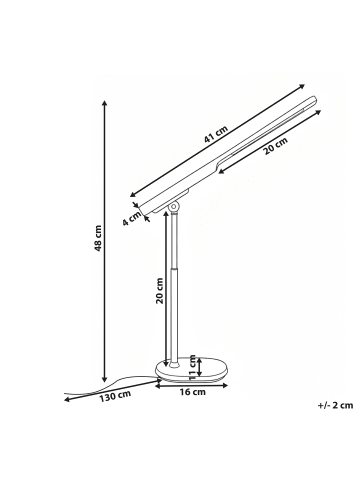 Beliani Büroleuchten TUCANA in Schwarz - (W) 11 x (H) 48 x (L) 41 cm