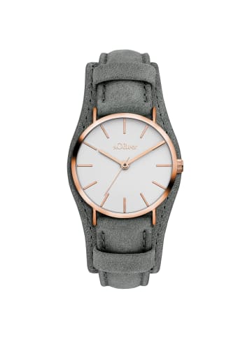 s.Oliver Armbanduhr mit abnehmbarem Unterlegband in grau