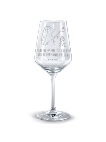 Mr. & Mrs. Panda Bordeauxglas Igel Grillen mit Spruch in Transparent