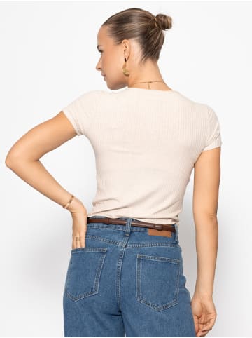 SASSYCLASSY Crop-Shirt in Beige