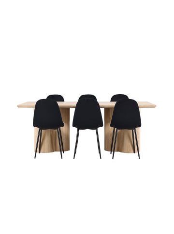 ebuy24 Essgruppe Olivia (7-teilig) Naturel 100 x 210 cm