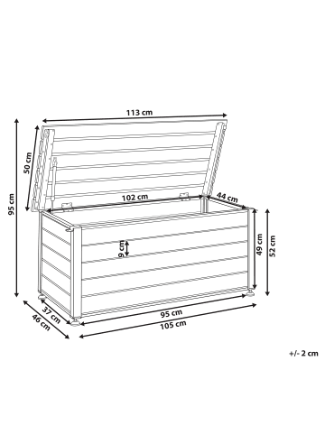 Beliani Truhe CAMPALTO in Braun - (W) 113 x (H) 52 x (L) 50 cm