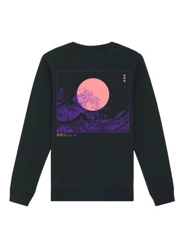 F4NT4STIC Unisex Sweatshirt Kanagawa Welle Japan in schwarz