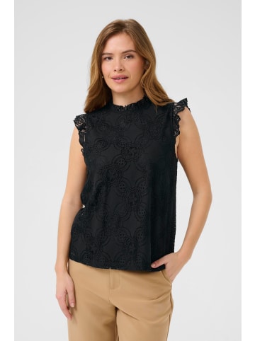 CULTURE Kurzarm-Bluse CUSIGLA Relaxed fit in Black