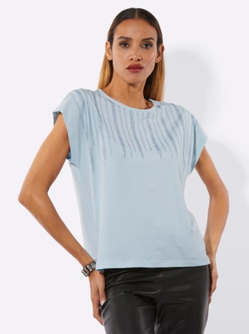 creation L Rundhals-Shirt in hellblau