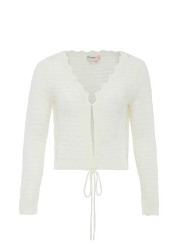 ebeeza Damen Strickpullover in Wollweiss