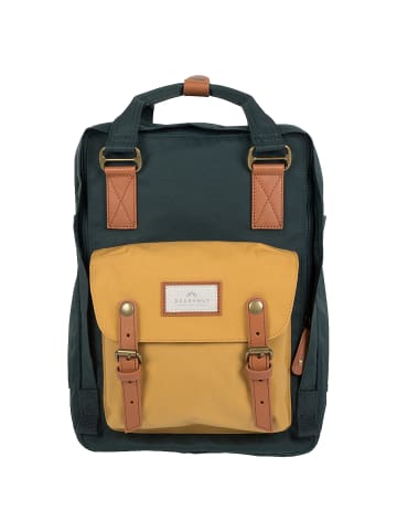 Doughnut Macaroon - Rucksack 14" in slate green x yellow