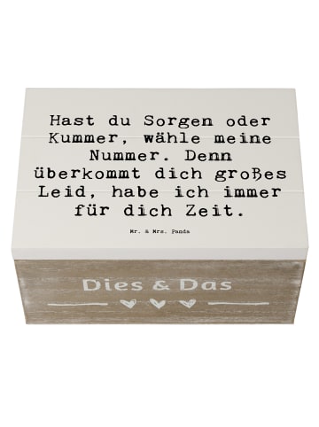 Mr. & Mrs. Panda Schatulle Spruch Schutz Rufnummer mit Spruch in Weiß
