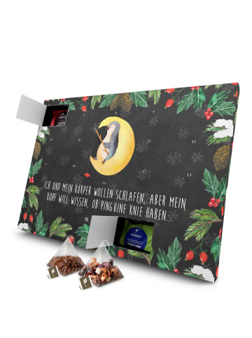 Mr. & Mrs. Panda Advents-Teekalender Pinguin Mond mit Spruch in Kreidetafel