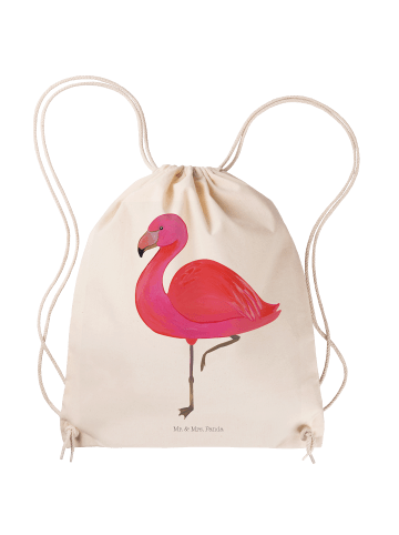 Mr. & Mrs. Panda Sportbeutel Flamingo Classic ohne Spruch in Creme