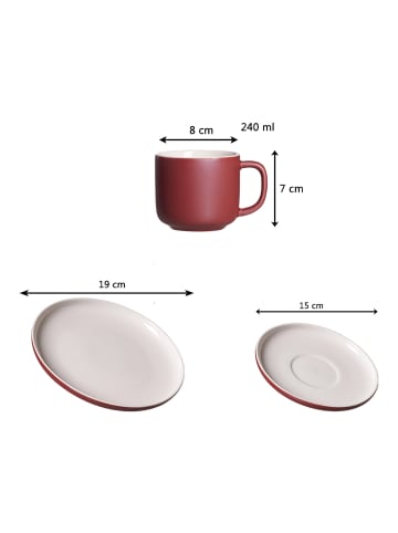 Ritzenhoff & Breker 12er Set Kaffeeservice Jasper in beere