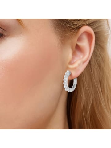 Yokoamii Ohrringe aus Metall-Legierung mit Perle (synth.) in silber