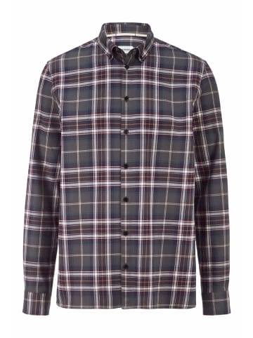 Hessnatur Flanell Karo Hemd in anthrazit