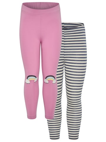 Kidsworld Leggings in altrosa/ringel