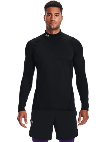 Under Armour Longsleeve "ColdGear Fitted Mock" in Schwarz