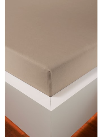 bellana jersey Spannbetttuch Nobel-Jersey Elasthan Spannbetttuch in sand