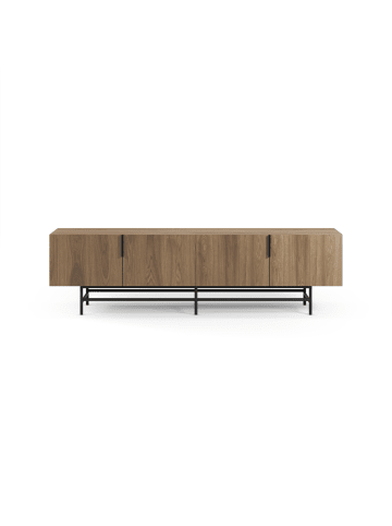 CALICOSY TV-Lowboard RIMA in Dunkles Holz - (W) 200 x (H) 55 x (L) 35 cm