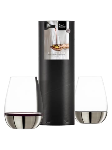 Eisch 2er Set Allround- / Rotweinbecher Elevate 550 ml in Platin