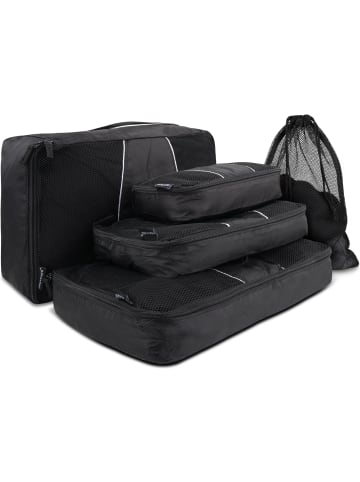 normani Packwürfel-Set mit Waschbeutel Tunja in Schwarz